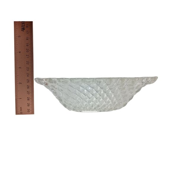 Indiana Clear Glass Diamond Quilt Square Candy Dish Nut Snack Bowl Vintage - Picture 9 of 9